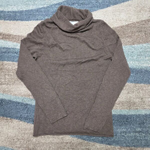 Pure Cashmere Old Navy Brown Cowl Neck Sweater Womens M Soft Knit